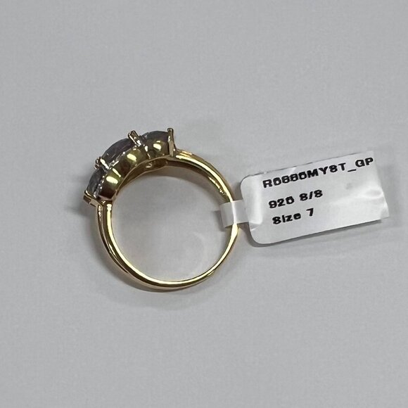 Mystic Topaz & diamonds Size 7 designer ring - Picture 3 of 5